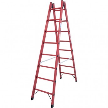 Диэлектрическая двухсторонняя стремянка KRAUSE 2х8 ступеней