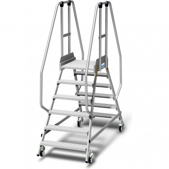 Лестница - платформа KRAUSE STABILO двухсторонняя, ограждение 1,1 м, 6 ступеней