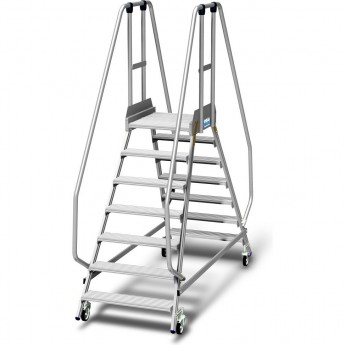 Лестница - платформа KRAUSE STABILO двухсторонняя, ограждение 1,1 м, 7 ступеней