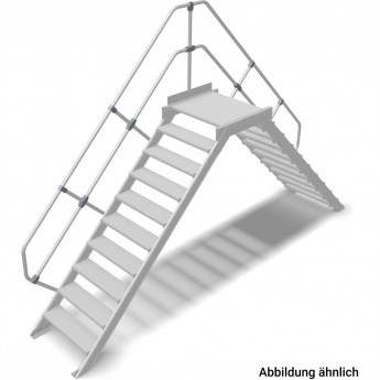 Переход с платформой KRAUSE STABILO 826091, 10 ступеней 600 мм 45°