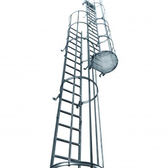 Стационарная лестница для зданий KRAUSE STABILO, сталь, 10,64 м для лиц без опыта