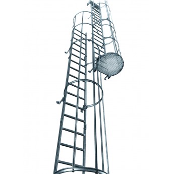 Стационарная лестница для зданий KRAUSE STABILO, сталь, 17,08 м для лиц без опыта