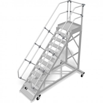 Трап с платформой передвижной KRAUSE 12 ступеней, ширина 1000 мм 60°