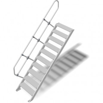 Трап стационарный KRAUSE 10 ступеней, ширина 800 мм 45°