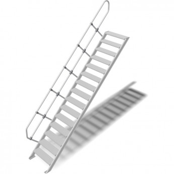 Трап стационарный KRAUSE 15 ступеней, ширина 800 мм 45°