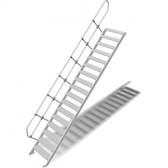 Трап стационарный KRAUSE 17 ступеней, ширина 1000 мм 60°